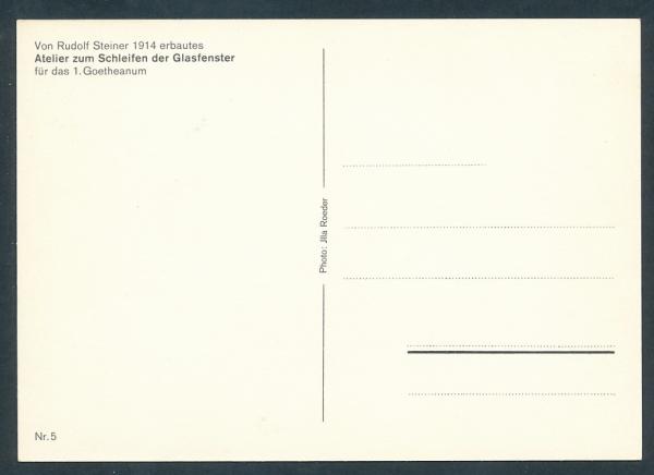 Atelier zum Schleifen der Glasfenster in Basel